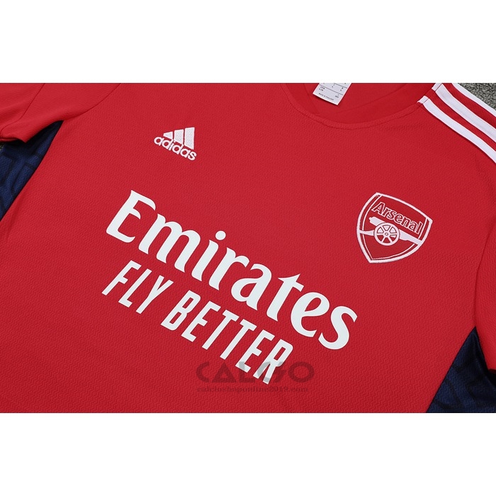 Tuta da Track Arsenal Manica Corta 2022-2023 Rosso - Pantaloncini